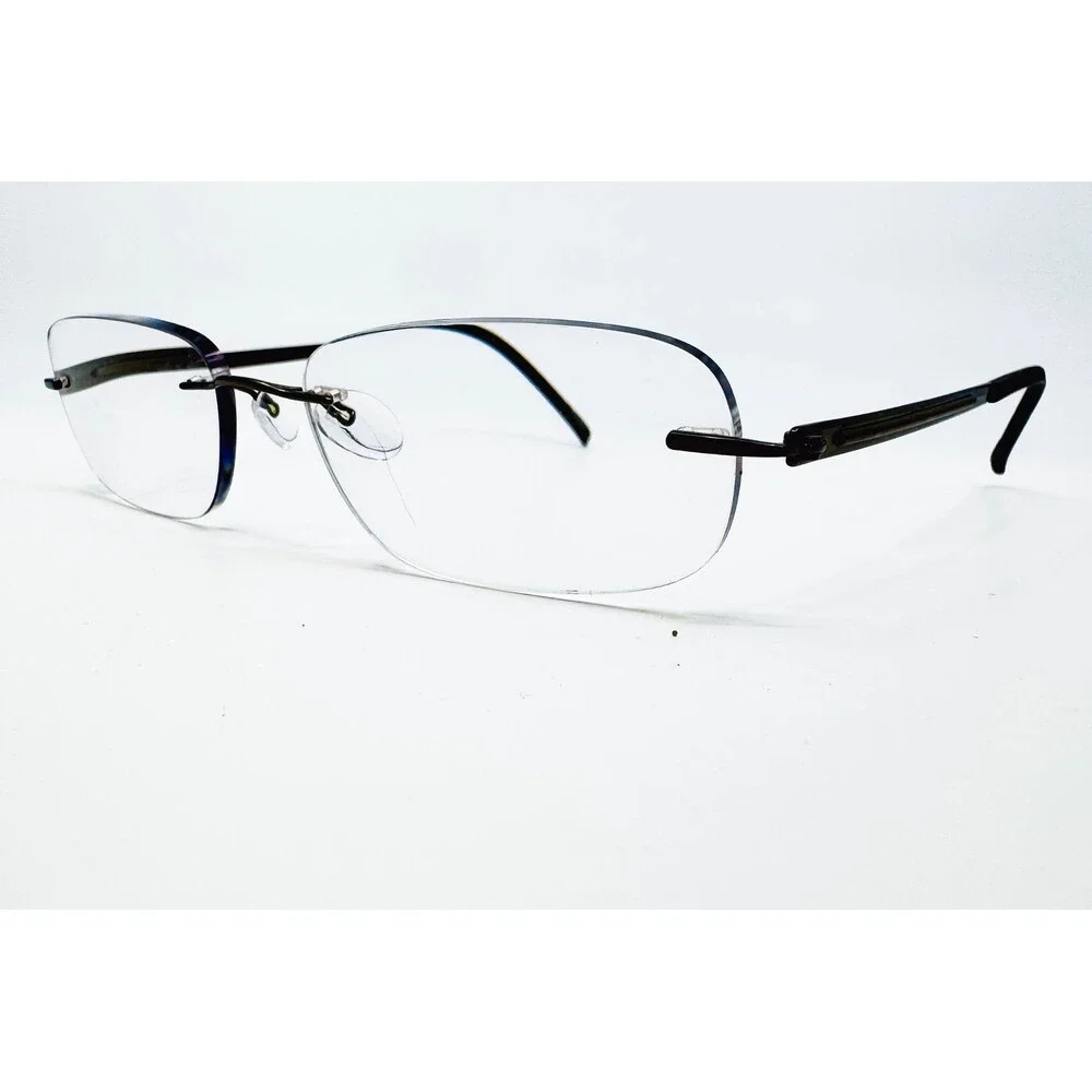Silhouette Eyeglass Frames Unisex Black Rimless Titan Austria One Size
